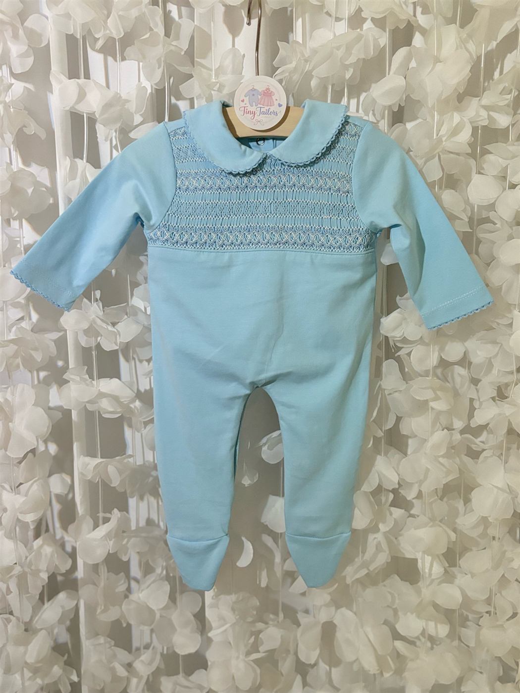 Blue Smocked Babygrow — photo 2