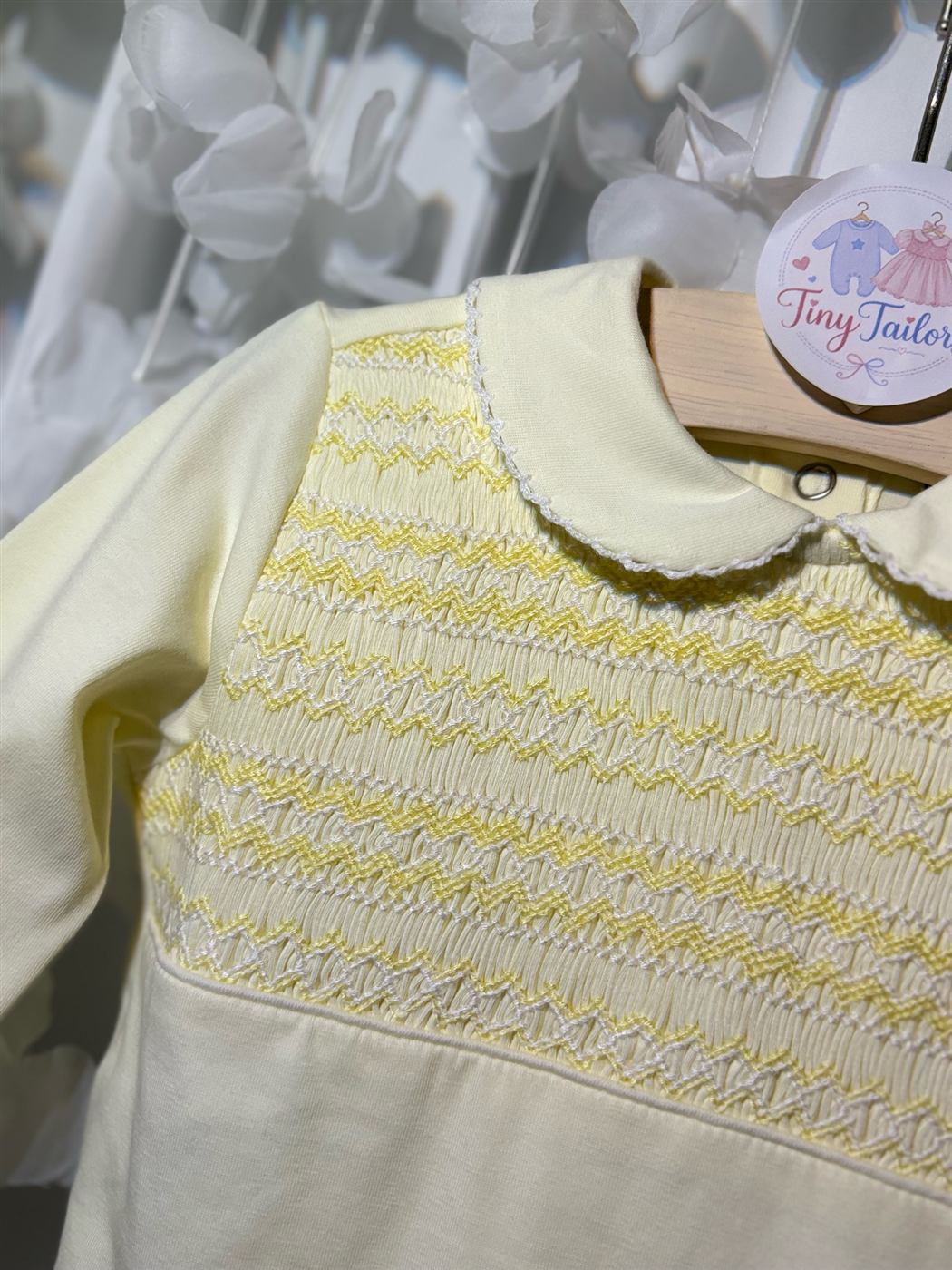 Lemon Smocked Babygrow — photo 3