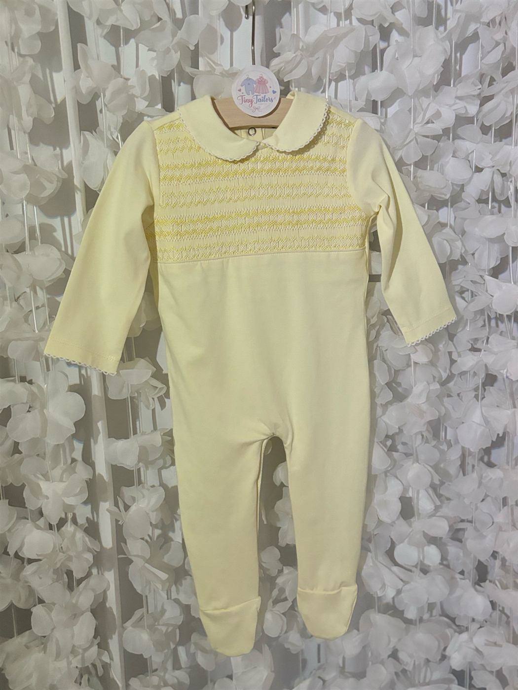Lemon Smocked Babygrow — photo 2